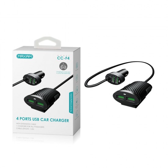 CC-F4 Negro 4USB/5.1a 2 USB cargador de coche