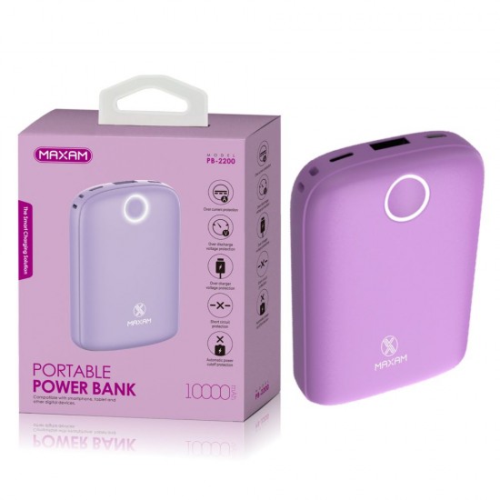 PB-2200 Morado 2.1a 10000mah baterías externas