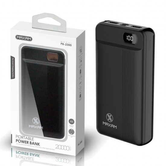 PB-2300 Negro 2.1a 20000mah baterías externas