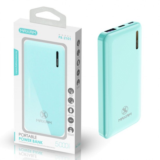 PB-2101 Azul 2.1a 5000mah baterías externas