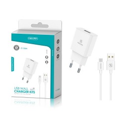 TZ-1202M Blanco 2.1a 1micro USB pack de cargador de pared