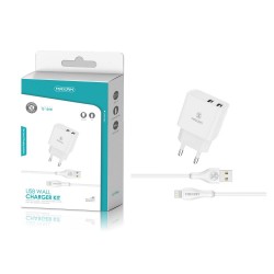 TZ-1205I Blanco 2USB/2.1a1 IPHONE pack de cargador de pared