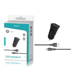 TZ-2200C Negro 2USB/2.1a 1tipo C pack de cargador de coche