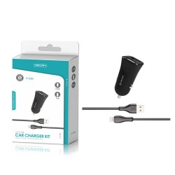 TZ-2200I Negro 2USB/2.1a1 IPHONEcable pack de cargador de coche