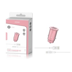 TZ-2201I Rosa 2USB/2.1a1 IPHONE cable pack de cargador de coche