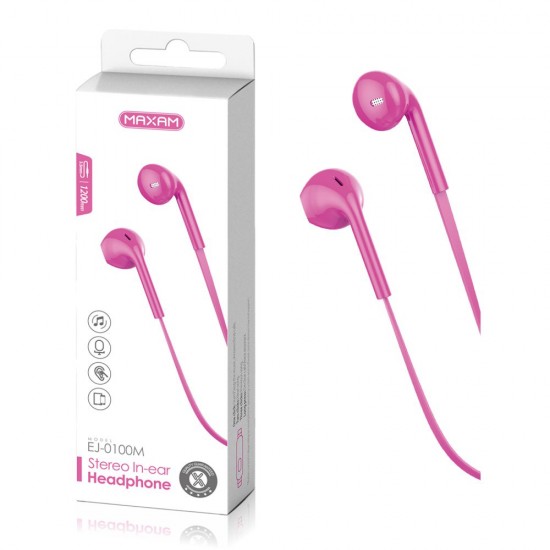 EJ-0100M Rosa mic 1M auriculares botón mic