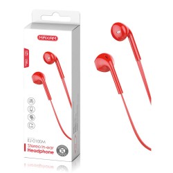 EJ-0100M Rojo mic 1M auriculares botón mic