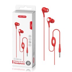 EJ-0201M Rojo mic 1.2M auriculares botón mic