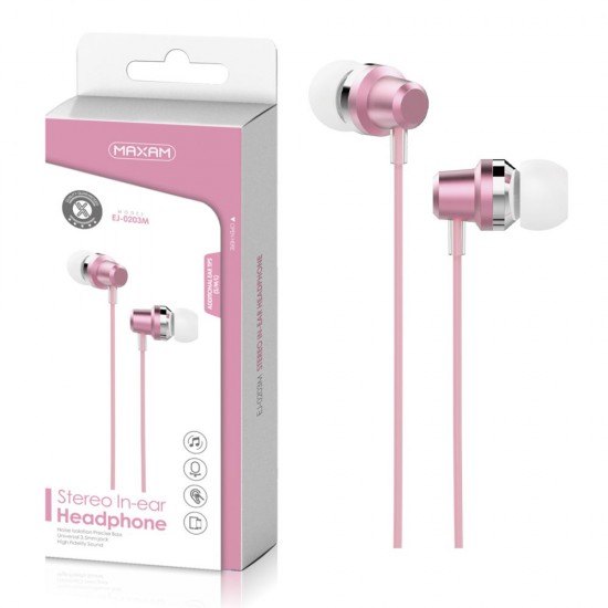 EJ-0203M Rosa mic 1.2M auriculares botón mic