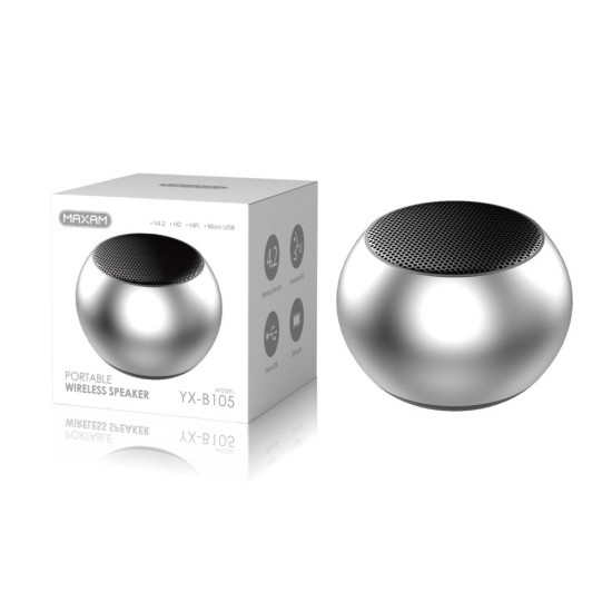 YX-B105 Plateado 3w altavoz inalámbrico YX-B105 Plateado 3w altavoz inalámbrico