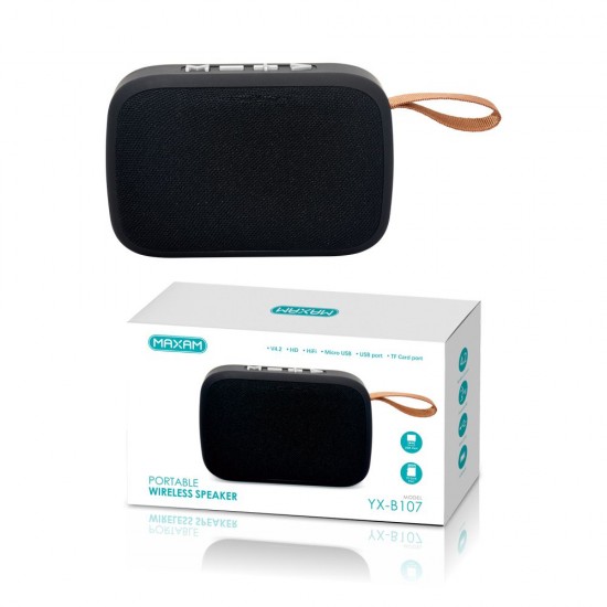 YX-B107 Negro 5w+bass altavoz inalámbrico YX-B107 Negro 5w+bass altavoz inalámbrico
