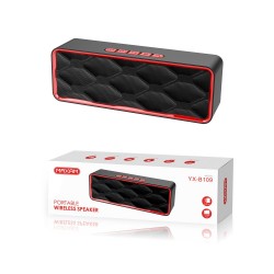 YX-B109 Rojo 5w*2/mega bass altavoz inalámbrico