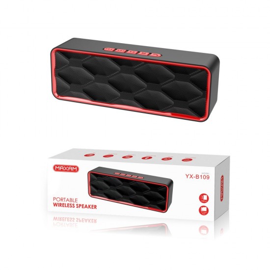 YX-B109 Rojo 5w*2/mega bass altavoz inalámbrico YX-B109 Rojo 5w*2/mega bass altavoz inalámbrico