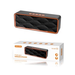 YX-B109 Naranja 5w*2/mega bass altavoz inalámbrico