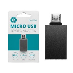 ZH-1300 Negro u3.0 micro USB adaptador OTG