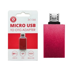 ZH-1300 Rojo u3.0 micro USB adaptador OTG