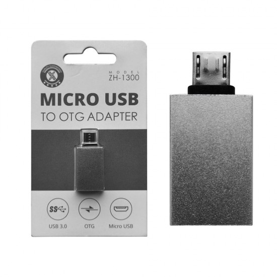 ZH-1300 Gris u3.0 micro USB adaptador OTG