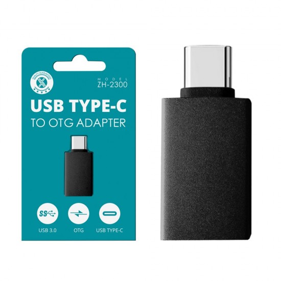 ZH-2300 Negro u3.0 tipo C adaptador OTG