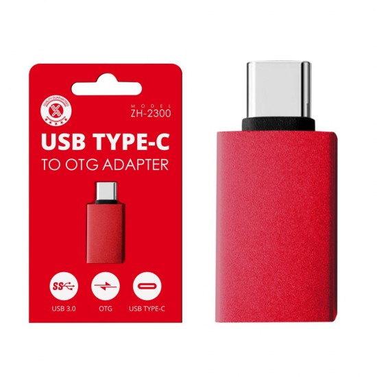 ZH-2300 Rojo u3.0 tipo C adaptador OTG