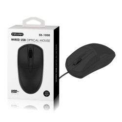 SB-1000 Negro ratón óptico USB con cable