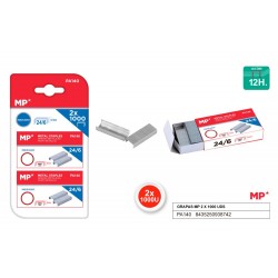 Grapas metálicas blister 24/6 2*1000uds