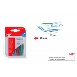 Clips de colores 50mm 25 uds