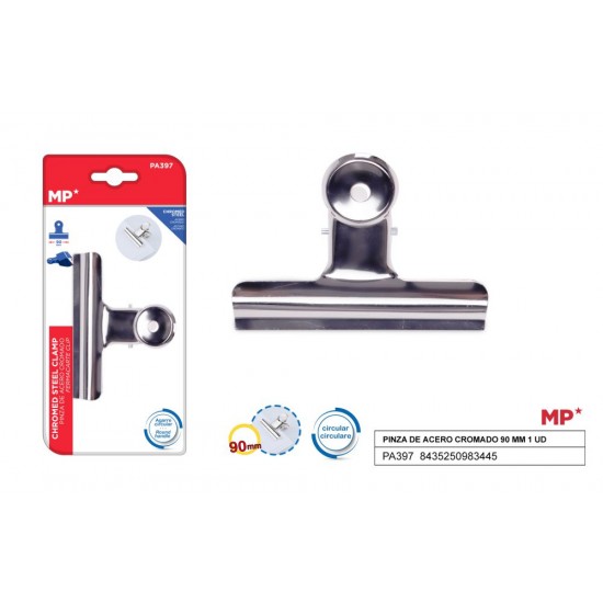 Pinza de acero cromado 90 mm 1 ud