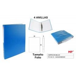 Carpeta folio 4 anillas lavanda