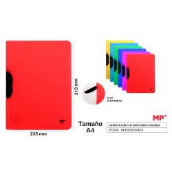 Carpeta con clip giratorio a4 colores