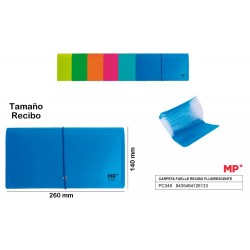 Carpeta fuelle con goma recibo fluorescente