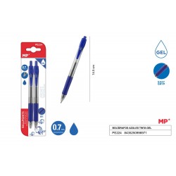 Bolígrafo gel punta 0.7mm 2uds