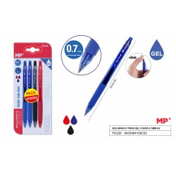 Bolígrafo tinta gel punta 0.7mm 4u