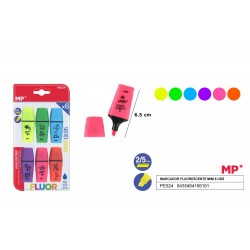 Marcador fluorescente mini 6 uds