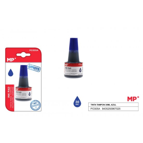 Tinta tampón 30ml azul