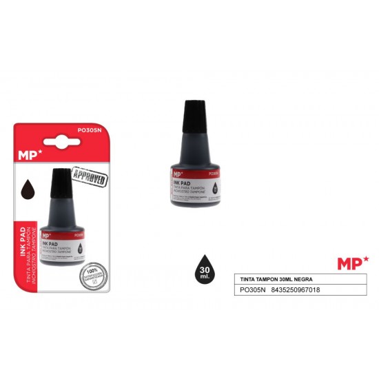 Tinta tampón 30ml negra