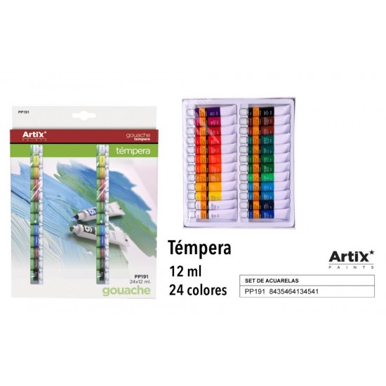 Tempera 24tubos x 12ml