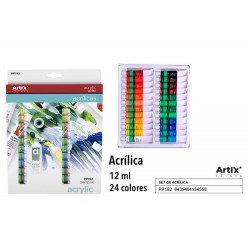 Pintura acrílica 24tubos x 12ml