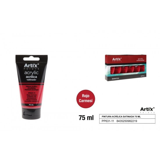 Pintura acrílica rojo carmesí 75ml