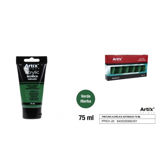 Pintura acrílica verde hierba 75ml