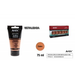 Pintura acrílica tubo 75ml cobre metalizado