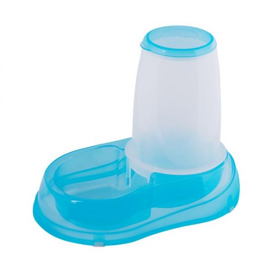 Comedero transparente(S,L29*W17*H23cm,1500ml,Azul,perro & gato,PP)