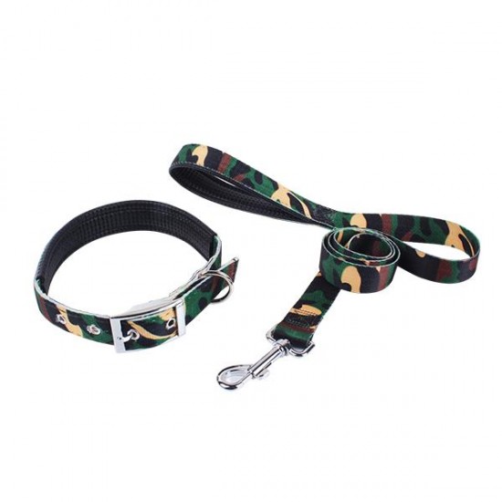 Collar de mascota con parche(S,W3.0*L120cm W3.0*L46-56cm, perros)