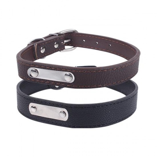 Collar para gato PU de chapa metálica(XS,W1.5*L25-32cm, perros)