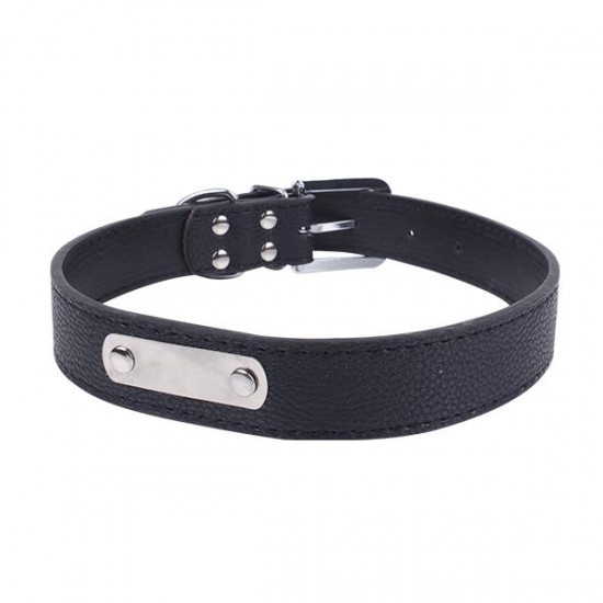 Collar para gato PU de chapa metálica(M,W2.5*L40-51cm, perros)