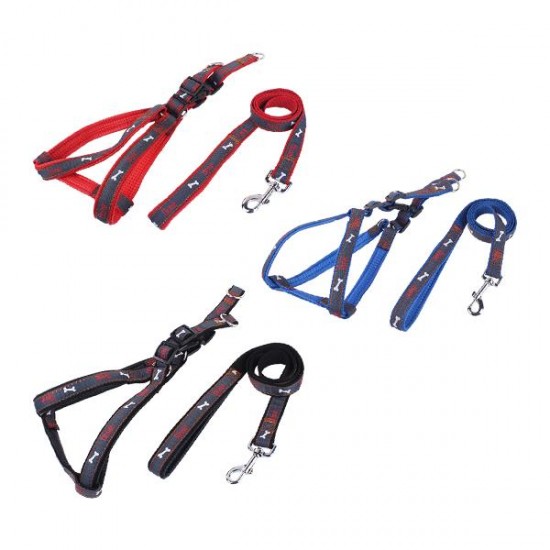 Set de arnés vaquero(S,W1.5*L120cm W1.5*L30-50cm, perros)