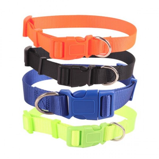 Collar liso de nylon artificial(S,W1.5*L25-40cm, perros)