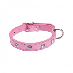 Collar PU de diamantes(W1.5*L23-30cm, gatos)