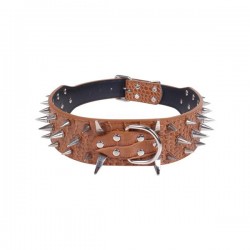 Collar para gato de PU con remaches(M,W5.0*L56-68cm, perros)