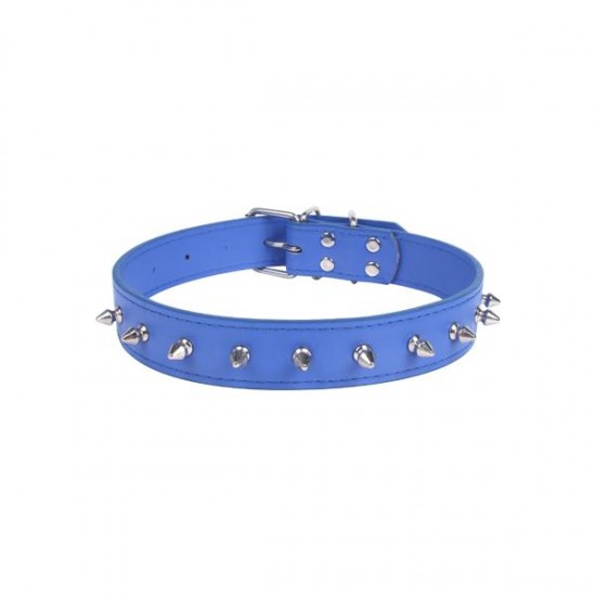 Collar para gato de PU con remaches(XS,W1.5*L24-33cm, perros)