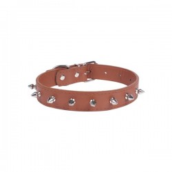 Collar para gato de PU con remaches(XS,W1.5*L24-33cm, perros)